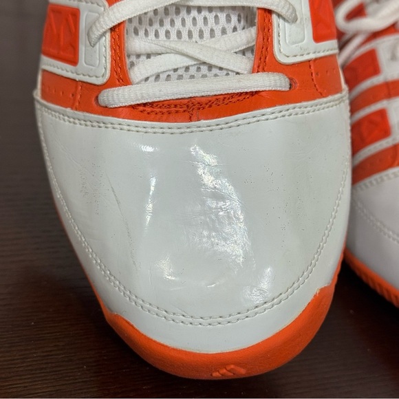 Adidas Orange and White Men’s Basketball Hi-top Sneakers with Breathable Mesh 10 - Picture 14 of 16